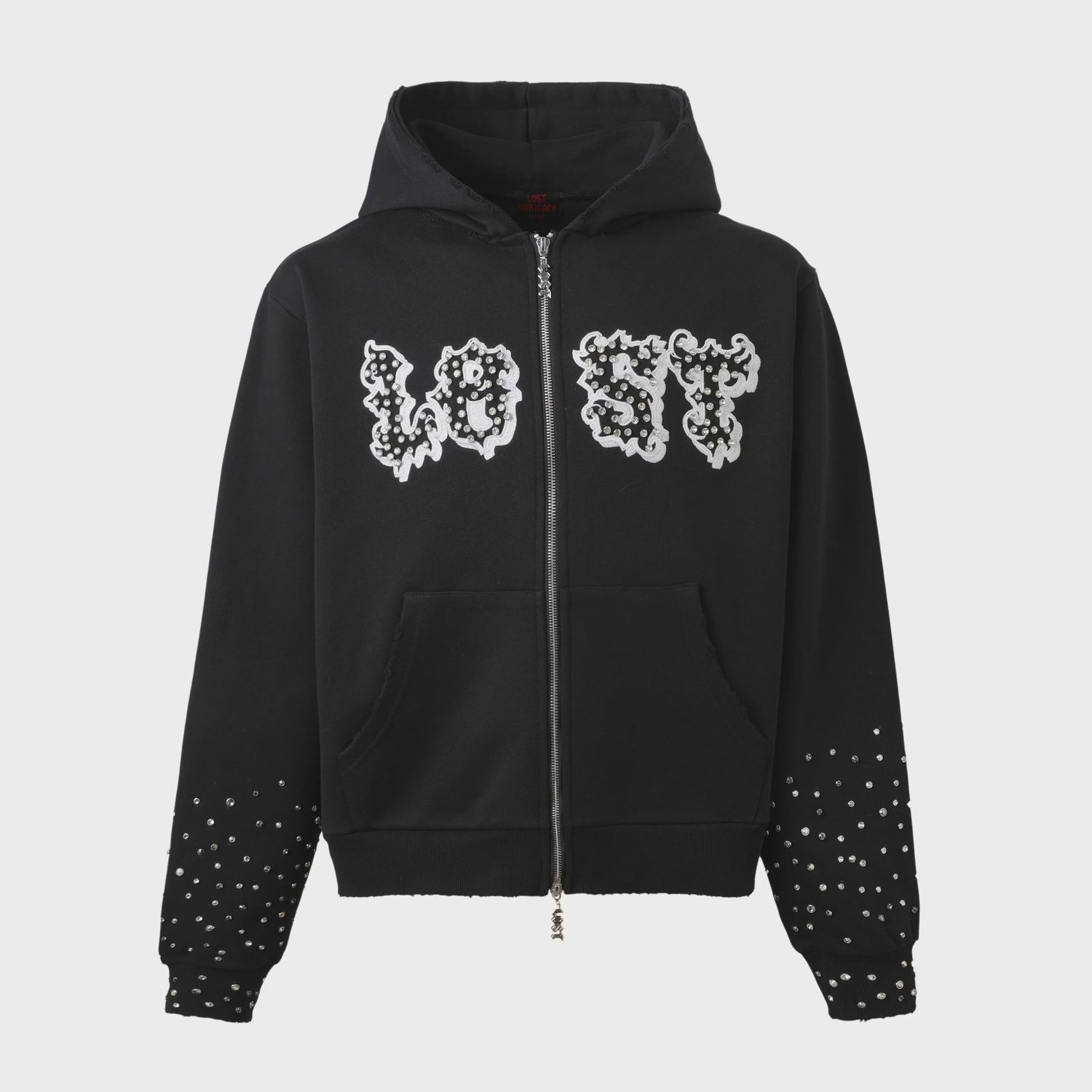 Lost Intricacy Patch Zip Up Black