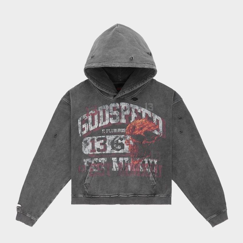 Godspeed Seeing Double Hoodie Grey Wash