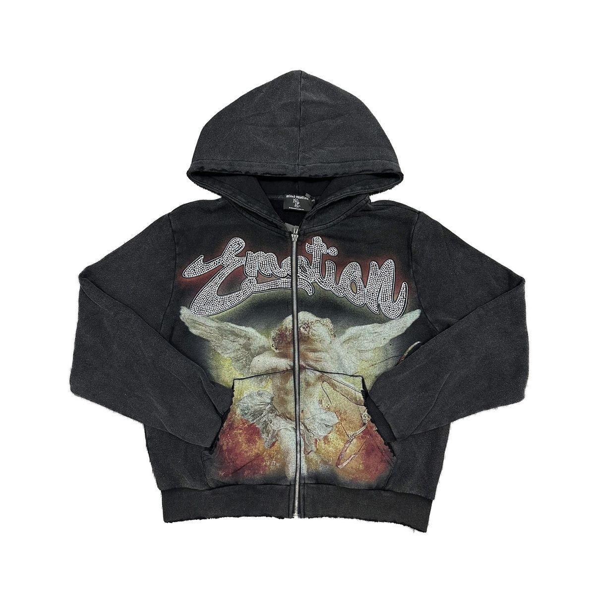 Mixed Emotions Acid Rhinestone Hoodie