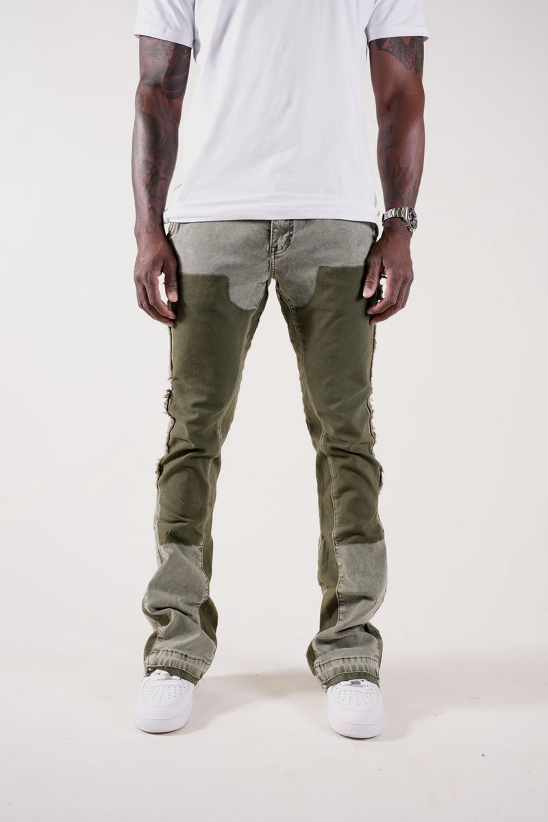 Paper Money Currency Carpenter Flare Olive