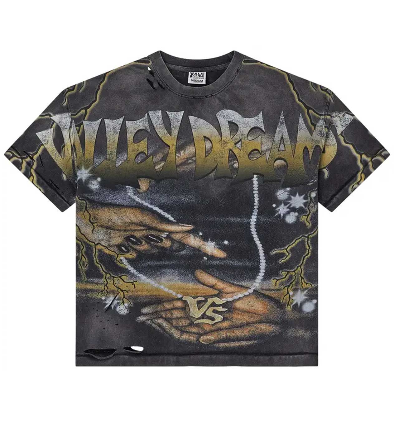 Vale lightning Tee Black Yellow