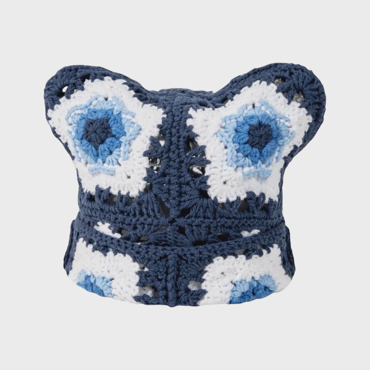 Arkyve Blue Star Crochet Cat Hat