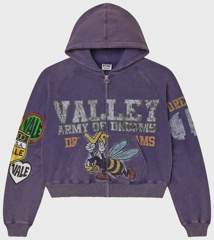 Vale Army Zip Purple