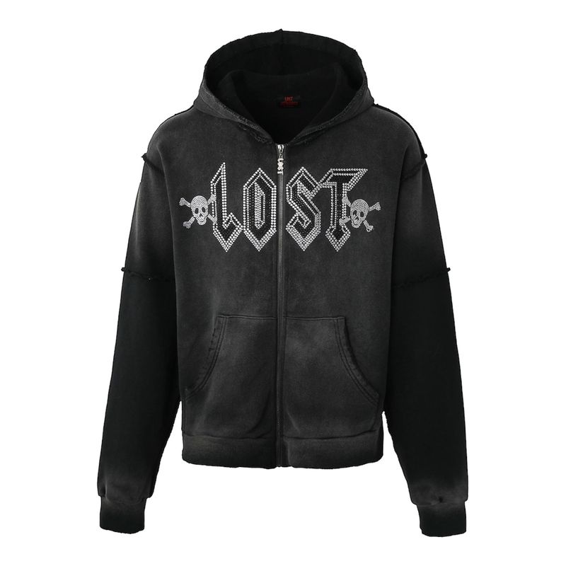 Lost Intricacy Black Zip Hoodie