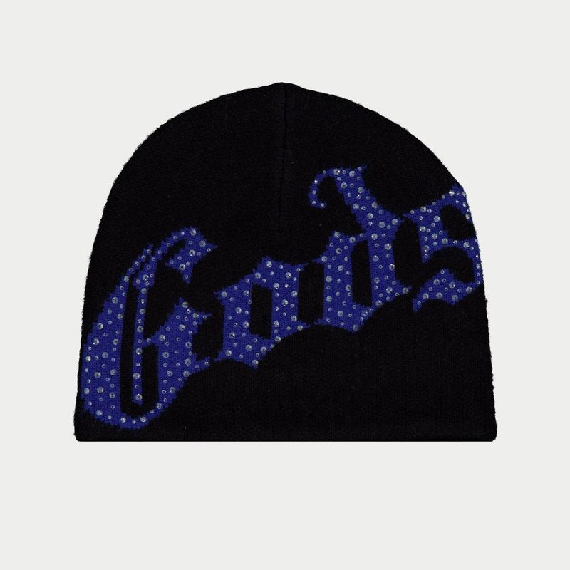 Godspeed OG Logo Studded Beanie Black Blue