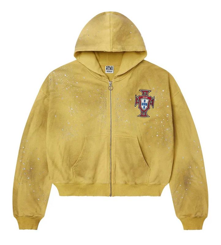 Vale Sun Clustered Zip Up Hoodie Yellow