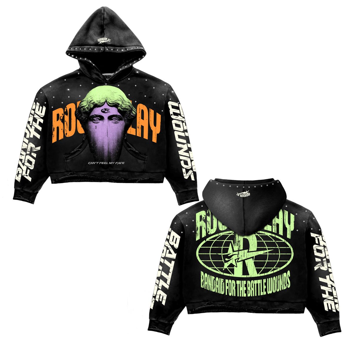 Roughplay Can’t Feel My Face Hoodie Black