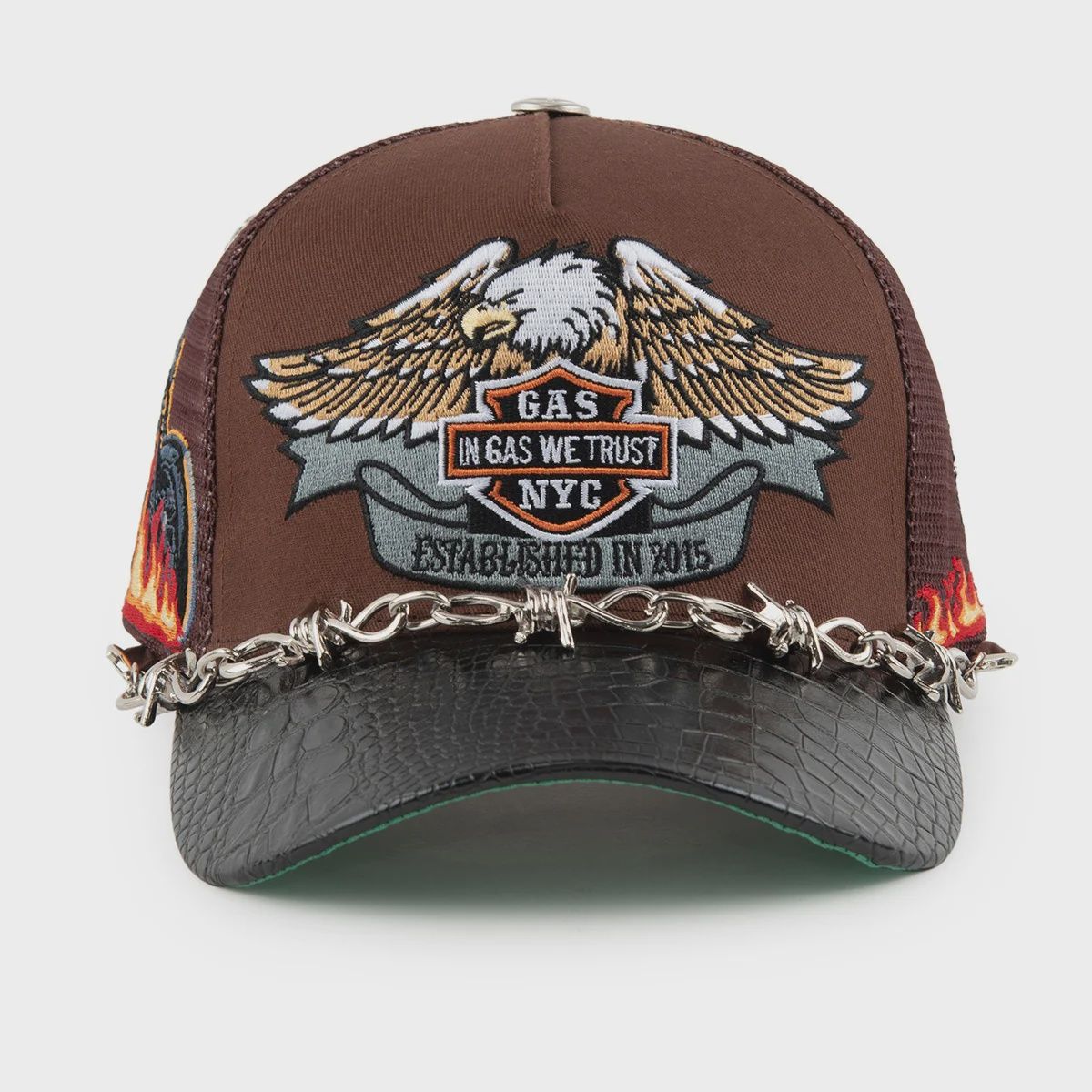 Gas Vengeance Trucker Hat Brown