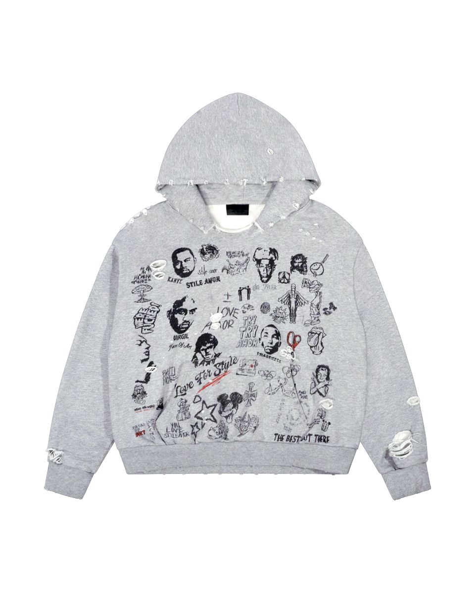 Stile Amor Graffiti Di Storia Hoodie