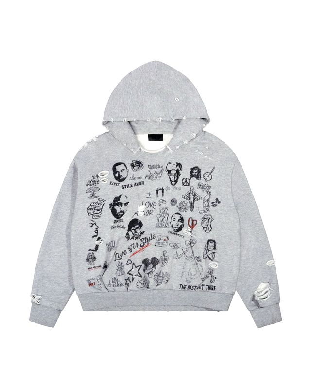 Stile Amor Graffiti Di Storia Hoodie