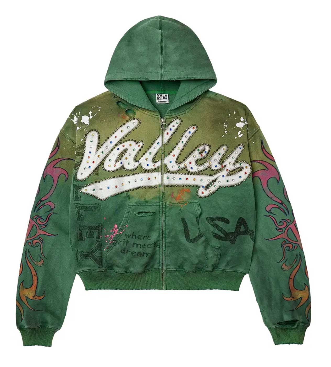 Vale Inferno Zip Hoodie Green