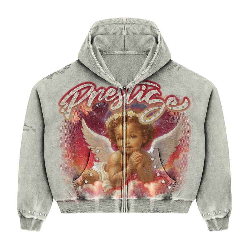 Prestige Angel Hoodie Grey/Red