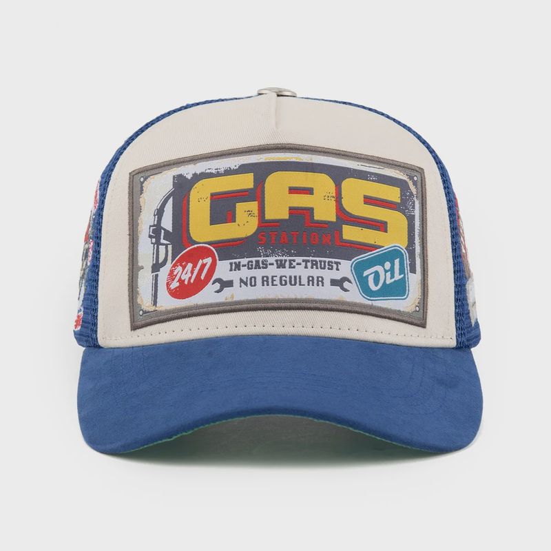Gas Full Service Trucker Blue