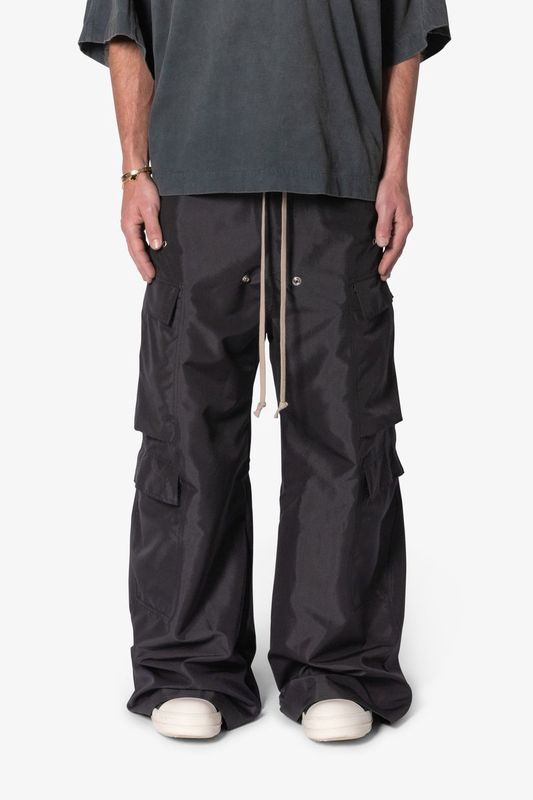 MNML Rave Double Cargo Pants - Black