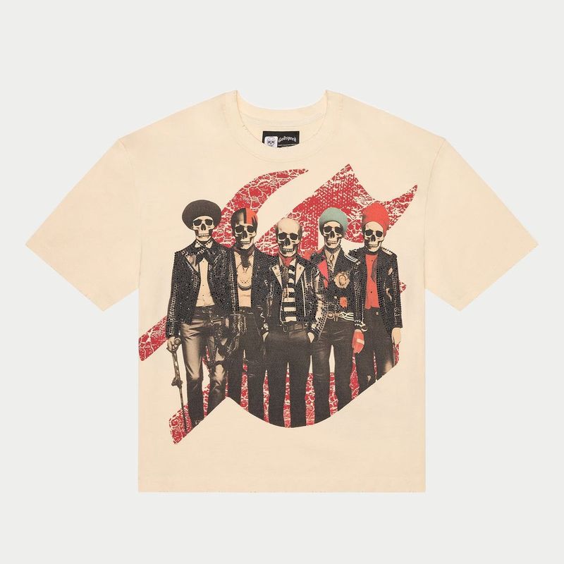 Godspeed Guitar Heroes Tee Studded Bone