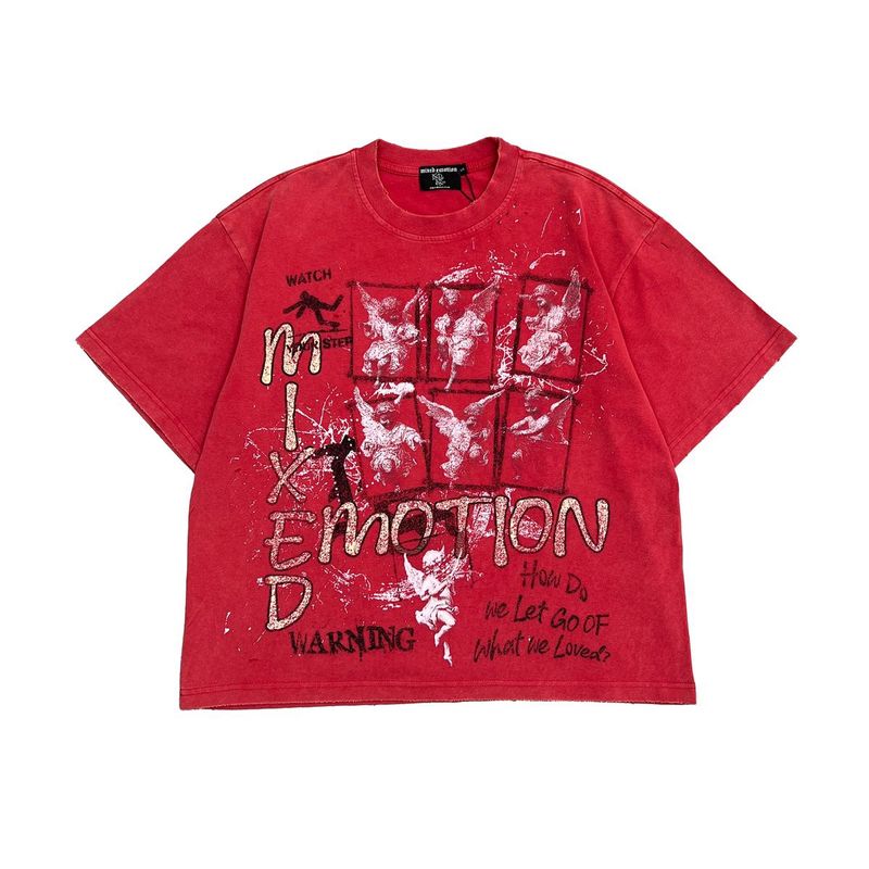 Mixed Emotion Red Crimson Tee