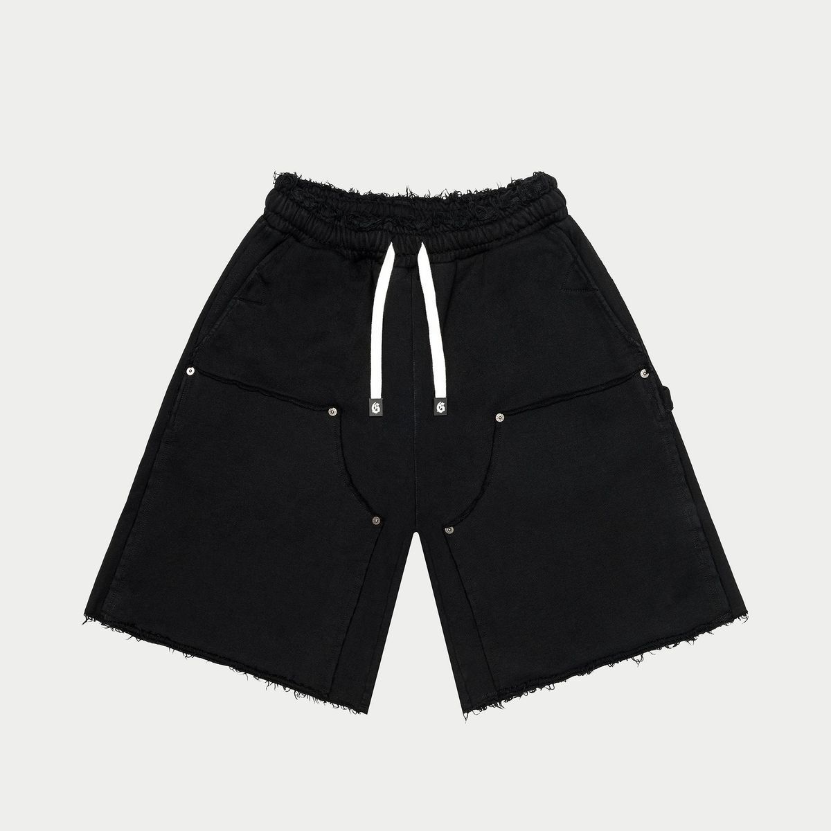 Godspeed Distressed Carpenter Shorts (Flat black)