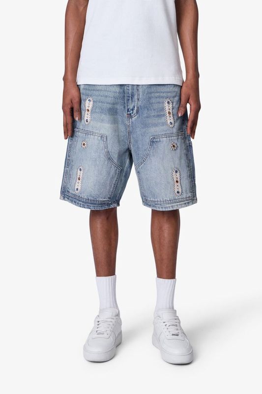 MNML Western Jewel Denim Shorts