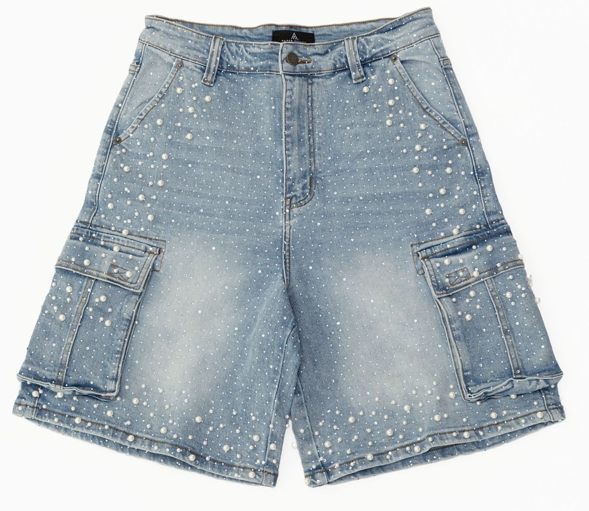 Paper Money CRYSTALIZED Pearl Shorts Blue