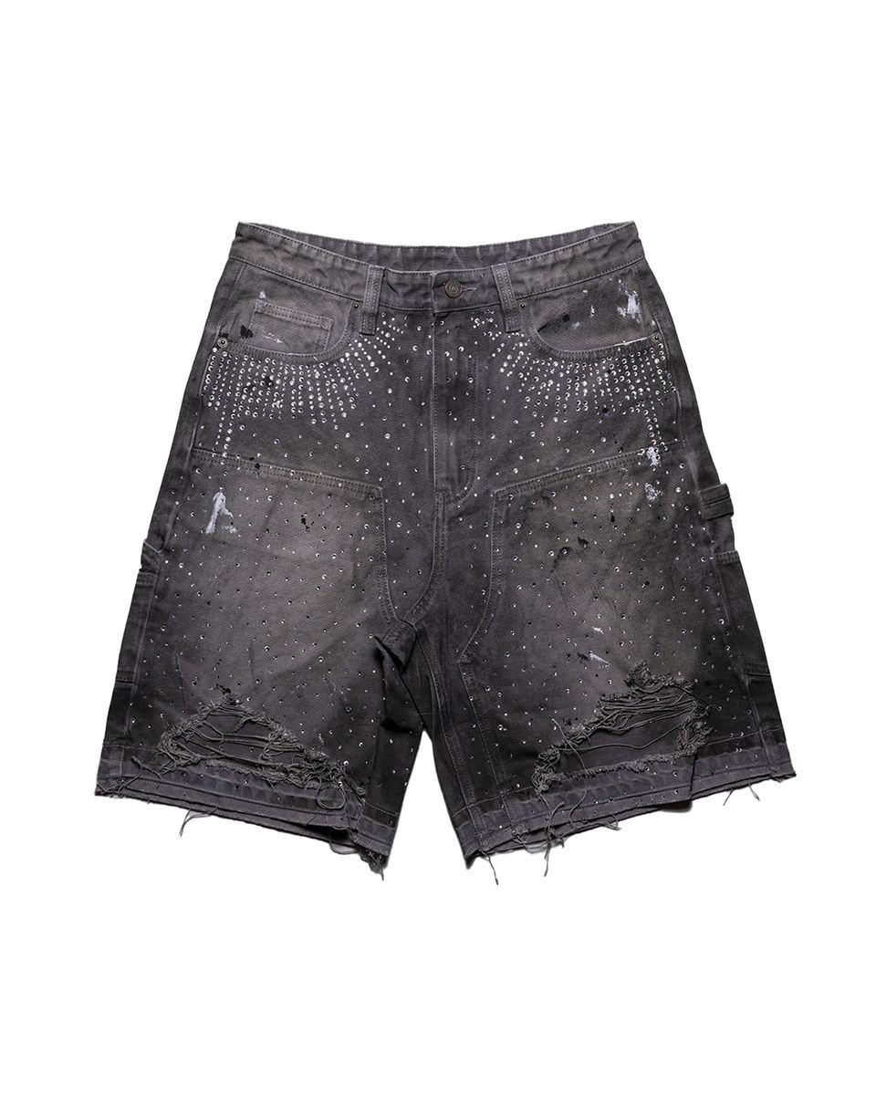 Paper Money CRYSTALIZED Grey Shorts