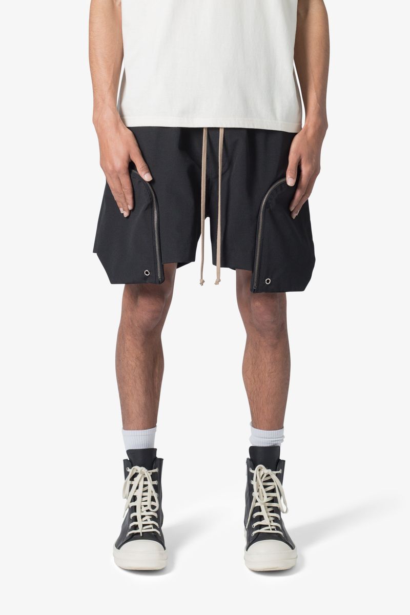 MNML Front Pocket Geo Short Black