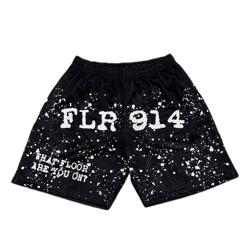 Floor 914 Jet Black Spatter Shorts