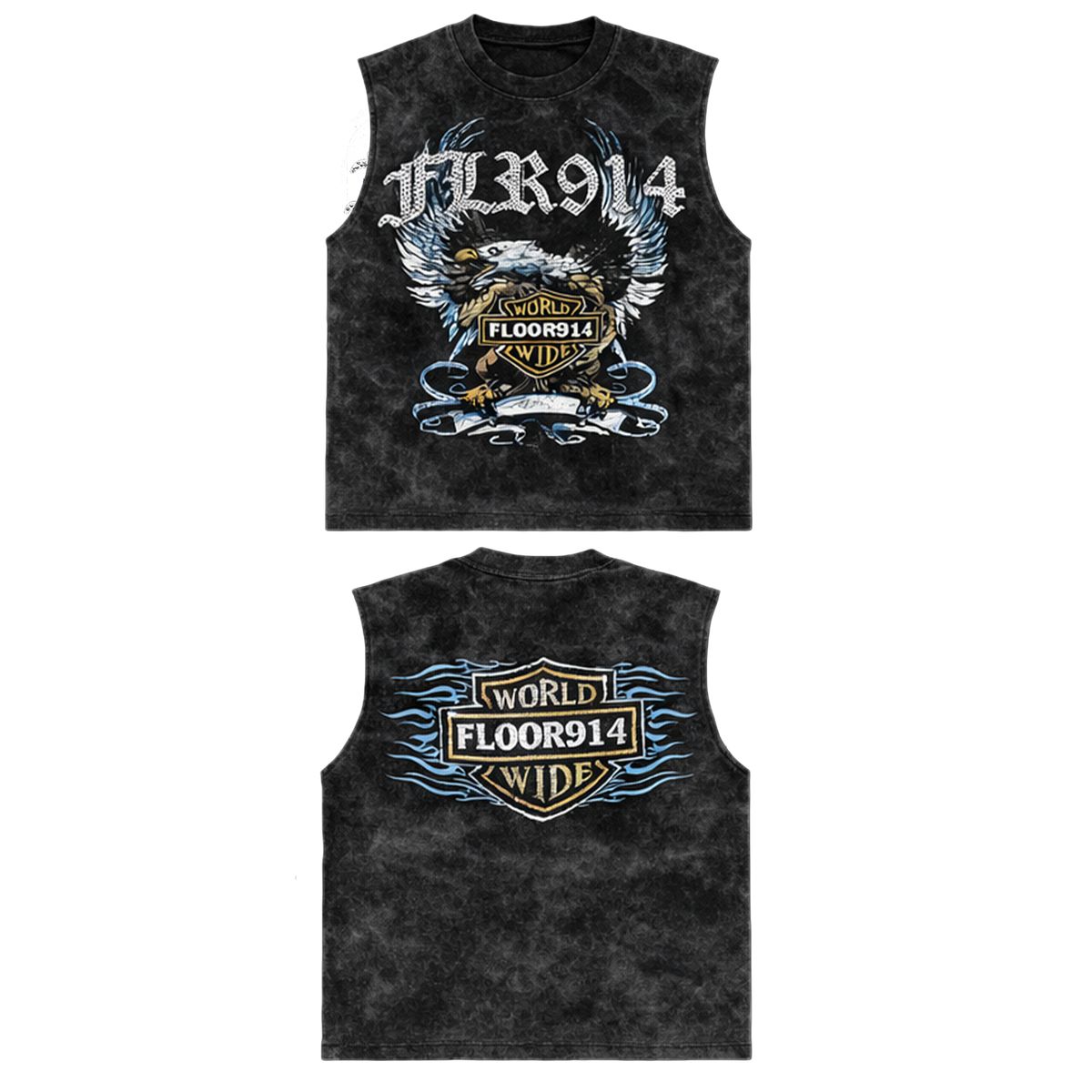 Floor 914 SKYSTRICKER BLACK WASH SLEEVELESS