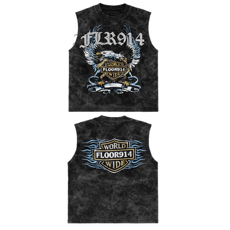 Floor 914 SKYSTRICKER BLACK WASH SLEEVELESS
