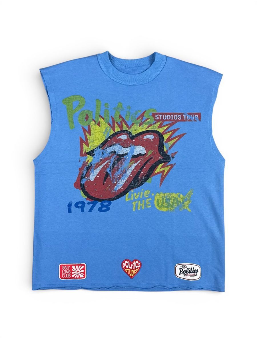 Politics Cruz Sleeveless Tee Blue