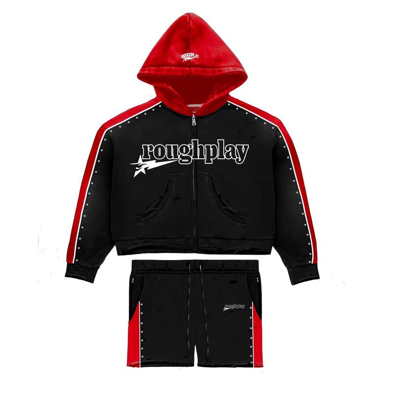 Roughplay Short Set Black Red