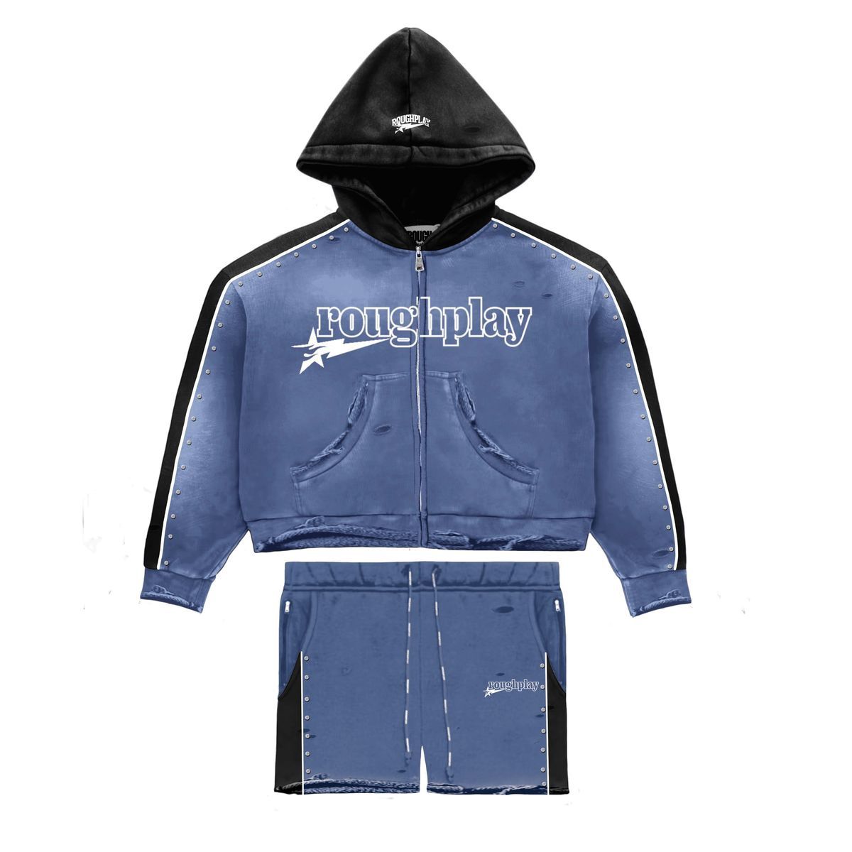 Roughplay Short Set Black Blue