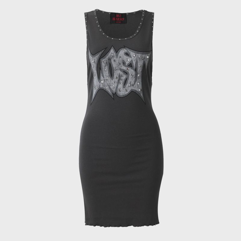 Lost Intricacy Grey Outline Dress