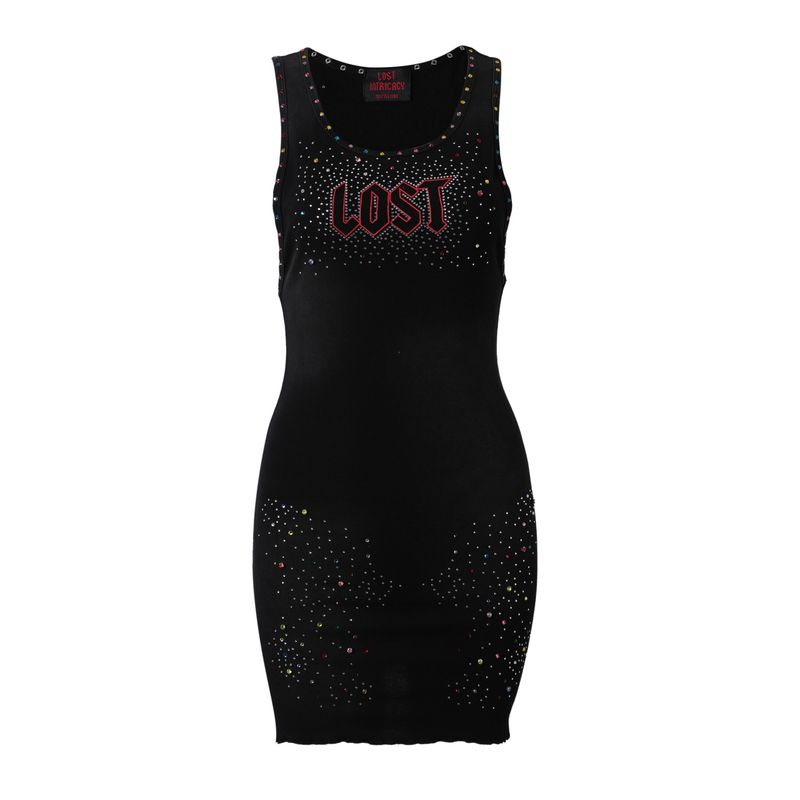 Lost Intricacy Inverse Black Dress