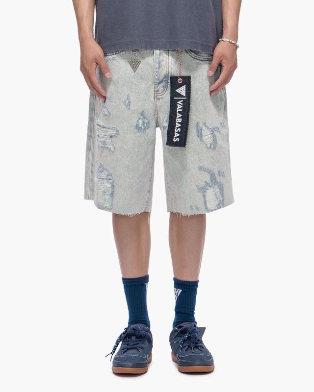 Valabasas Compass Jorts Light Blue Wash