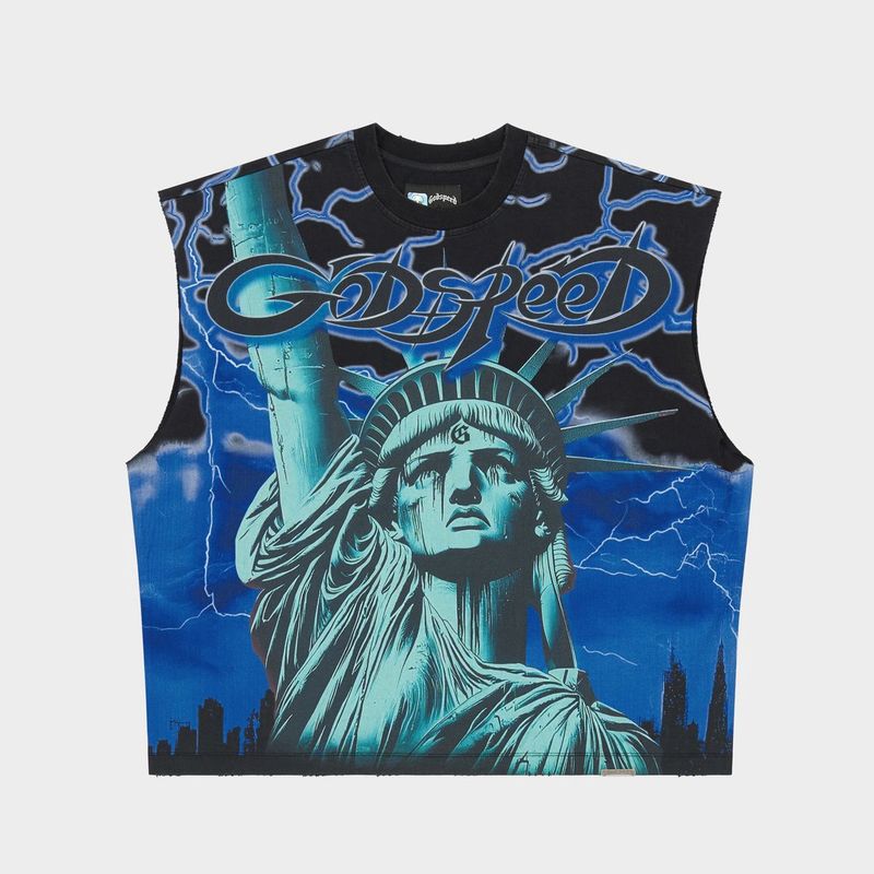 Godspeed Voltage Voltage Sleeveless Tee Blue