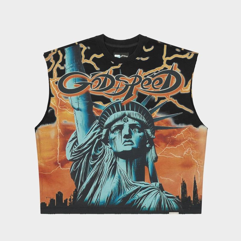 Godspeed Voltage Sleeveless Tee Orange