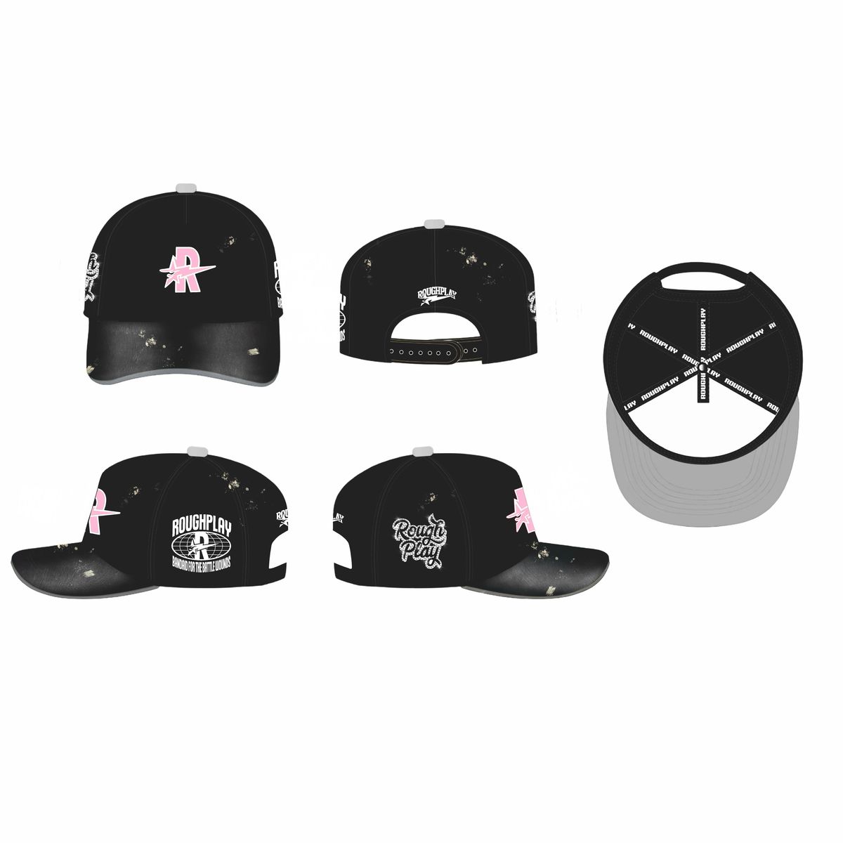 Roughplay Vintage Snap Black/Pink
