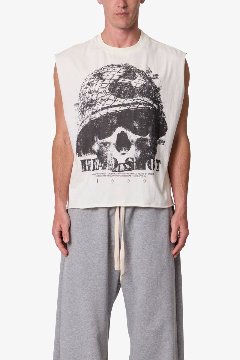 MNML Headshot Tank Off White