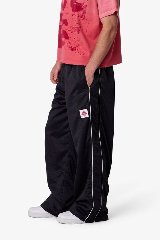 MNML Sport Mesh Track Pants Black