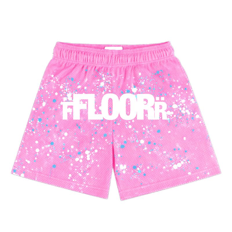 Floor 914 pink splatter shorts V2