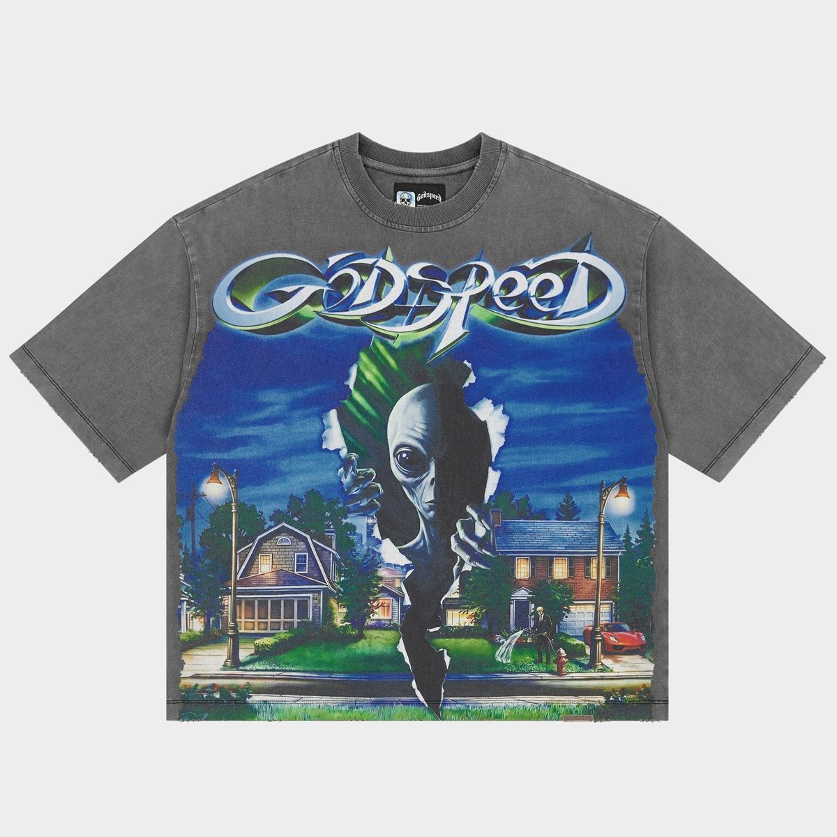 Godspeed Neighborhood Watch Tee Grey