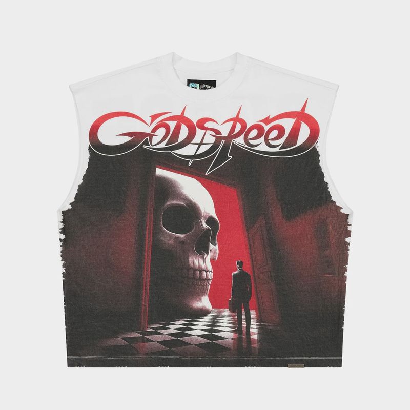 Godspeed Fates Doorstep Sleeveless Tee White