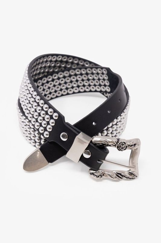 MNML Vintage Studded Belt Black