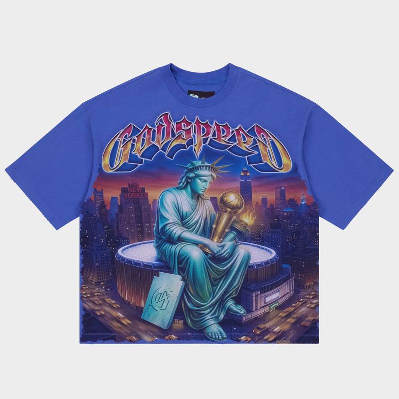 Godspeed Finally Tee Blue