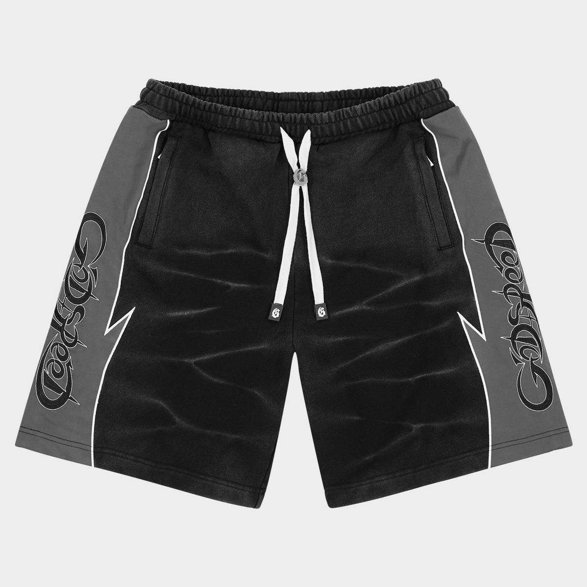 Godspeed Halftime V2 Shorts Black Acid Wash