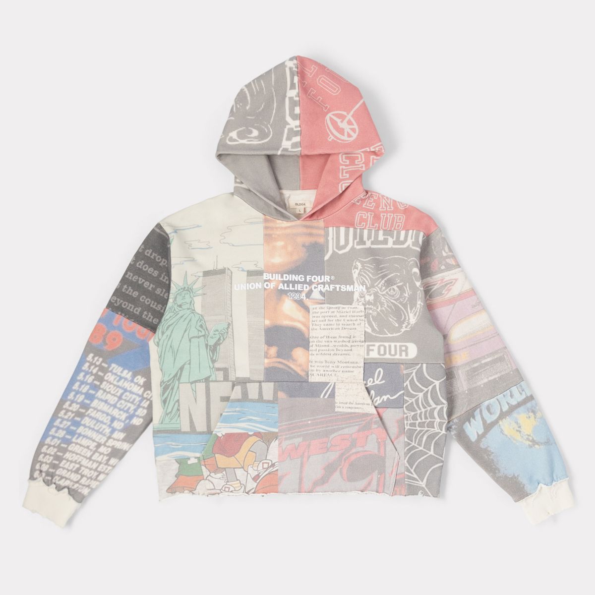 BLDG4 Brick Hoodie Antique White