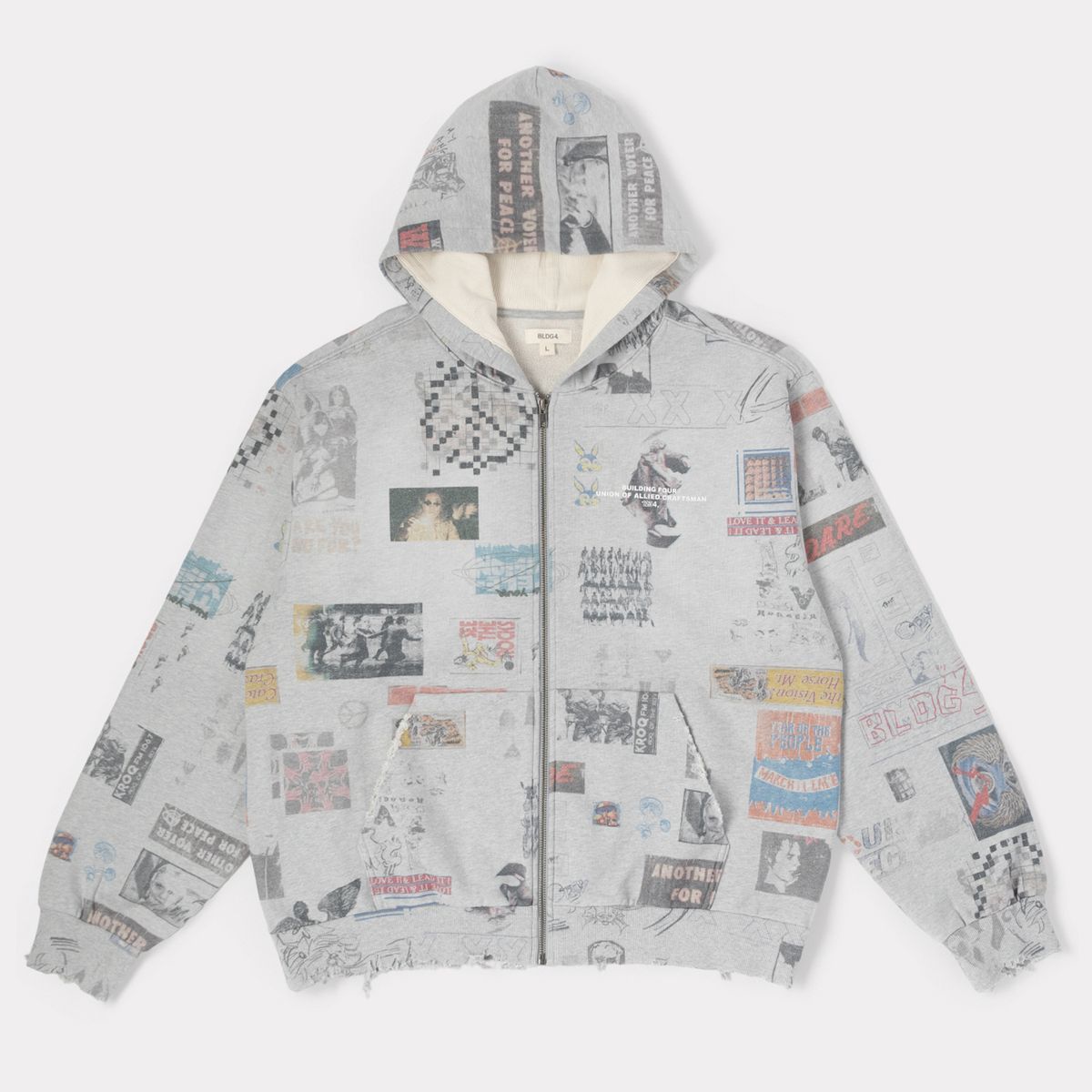 BLDG4 Construction Hoodie Heather Grey