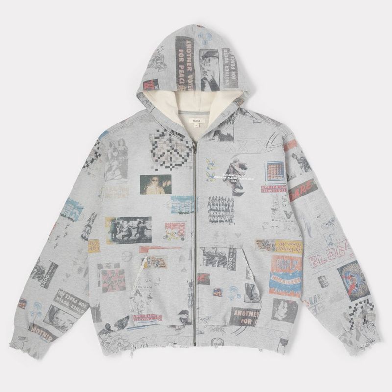 BLDG4 Construction Hoodie Heather Grey