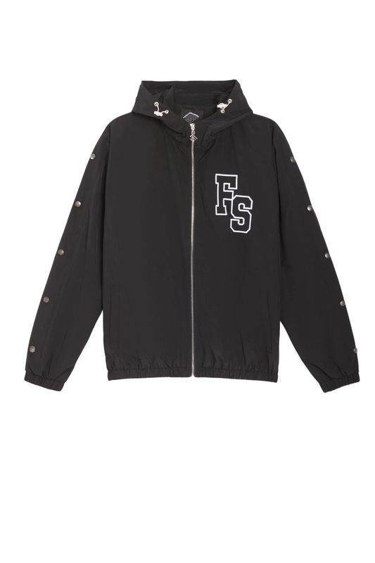 Forever Situated Nylon Track Jacket Black