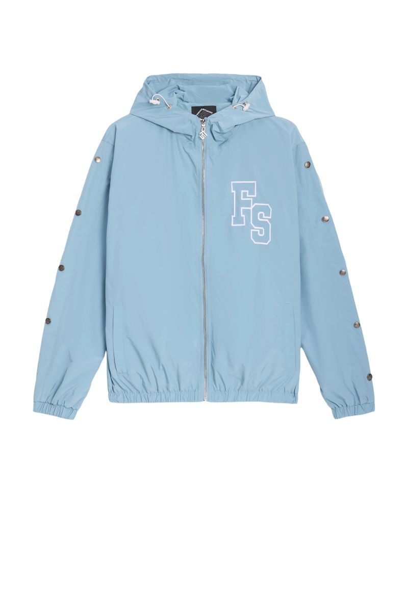 Forever Situated Nylon Track Jacket Baby Blue